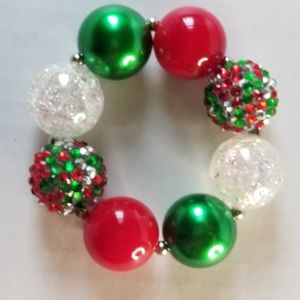 Bauble bead Christmas bracelet